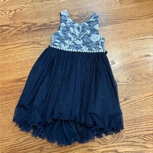 Elegant Navy Blue Kids Dress